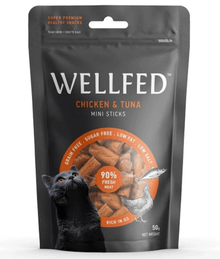 Wellfed Wellfed Chicken & Tuna Mini Sticks 50g
