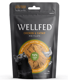 Wellfed Wellfed Chicken & Catnip Mini Fillets 50g