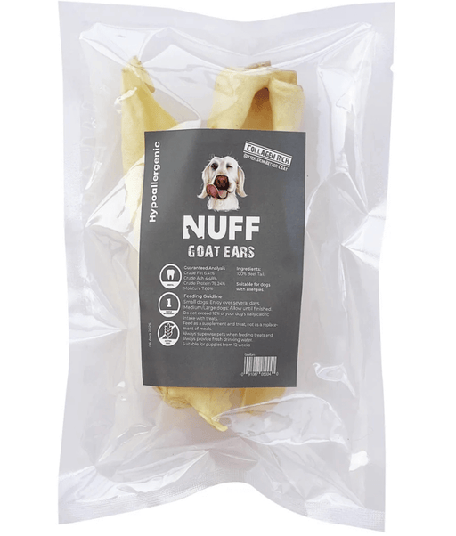 Nuff - Goat Ears - Hypoallergenic, Eco-Friendly Dental Chew - 2 Pcs