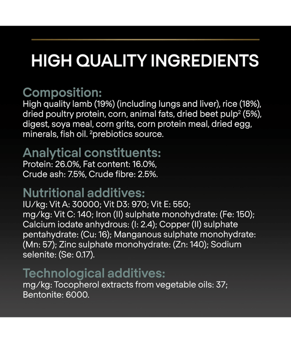 Pro Plan Purina Pro Plan Sensitive Digestion Medium Adult, Dry Dog food with Lamb 14kg