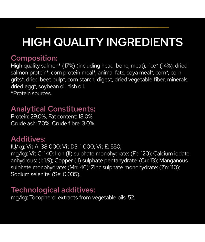 Purina Pro Plan Sensitive Skin Medium Adult, Dry Dog food with Salmon 3kg
