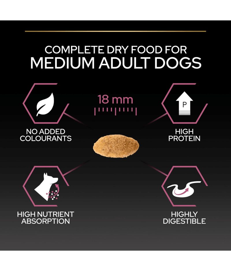 Purina Pro Plan Sensitive Skin Medium Adult, Dry Dog food with Salmon 3kg