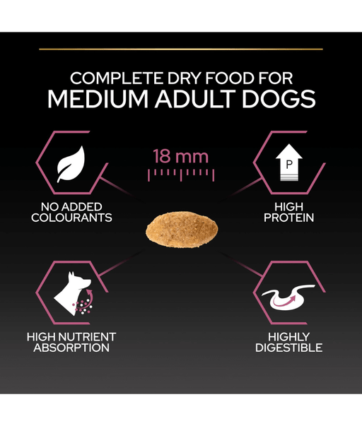 Purina Pro Plan Sensitive Skin Medium Adult, Dry Dog food with Salmon 3kg