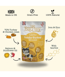 Little Big Paw Little Big Paw - Gourmet Tender Turkey Mousse For Cats 85g