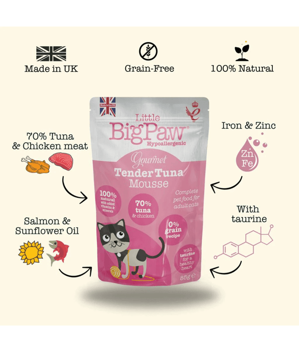 Little Big Paw Little Big Paws - Gourmet Atlantic Tuna Mousse For Cats (85g)