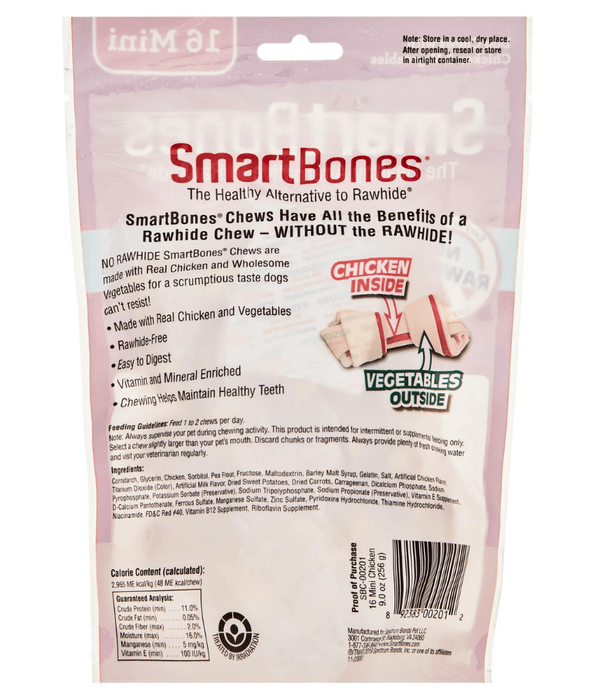 Smart Bones SmartBones Chicken Mini Bones for Dogs 16 Pieces Small