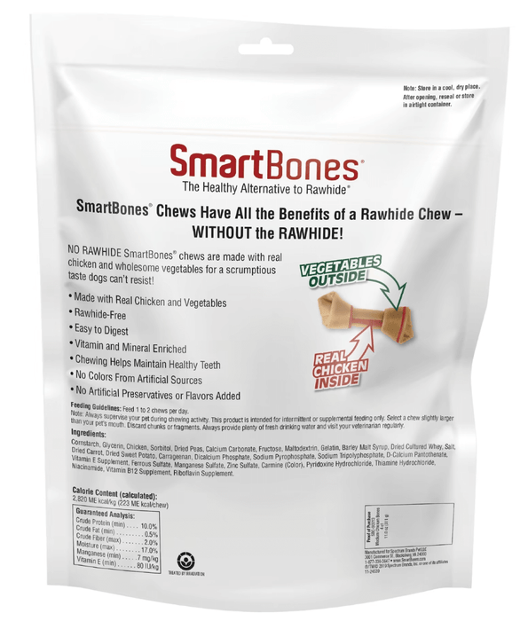 Smart Bones Smartbones Vegetables & Chicken Chews With Peanut Butter Medium - 4 Pieces