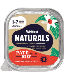 Webbox Webbox Naturals Adult Beef Pate Wet Dog Food 150g