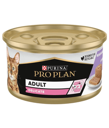 Pro Plan Purina Pro Plan Adult Delicate Digestion, Wet Cat Food, Mousse rich in Turkey 85g