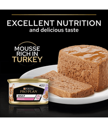 Pro Plan Purina Pro Plan Adult Delicate Digestion, Wet Cat Food, Mousse rich in Turkey 85g