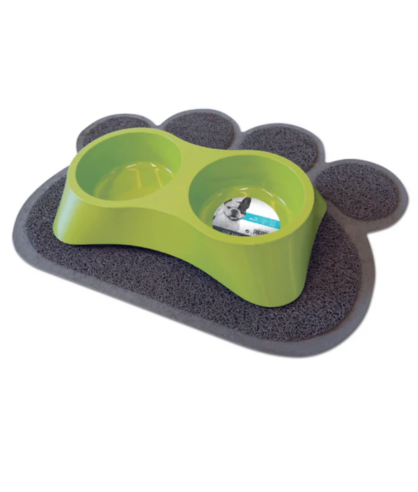 M-Pets - PAW Cat Litter Mat Grey, Litter Trapping & Paw Cleaning Mat, Floor Protection - 60×45 cm