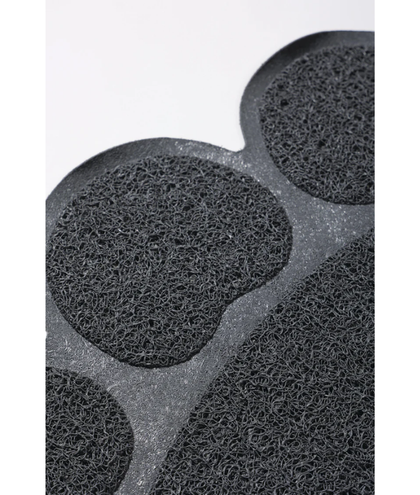 M-Pets - PAW Cat Litter Mat Grey, Litter Trapping & Paw Cleaning Mat, Floor Protection - 60×45 cm