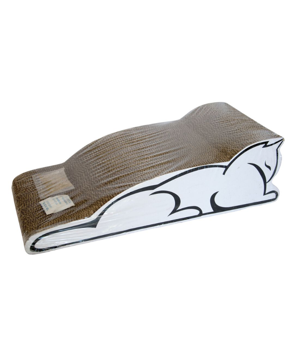 M-Pets - White Baltimore Scratch Board, Corrugated Cardboard - 45×19.5×13 cm