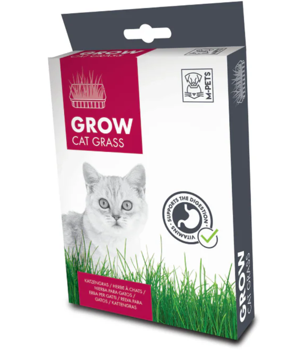 M-Pets - Grow Cat Grass, Indoor Grass Kit, Digestive Support, Hairball Control, Vitamin Rich - 70 g