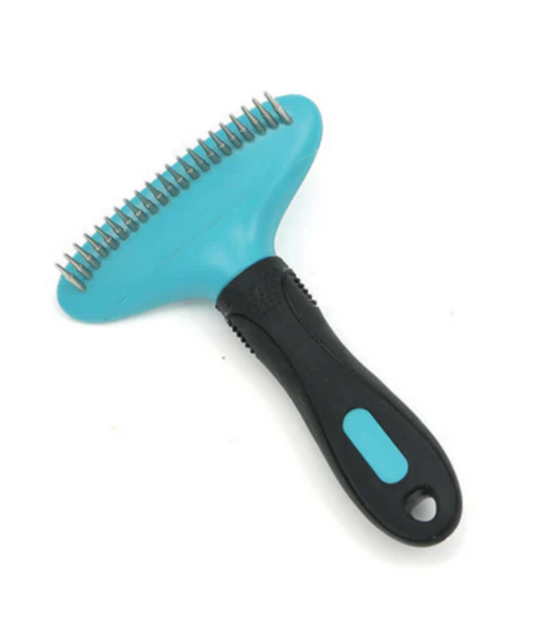 M-Pets - HAIRDO Rake Comb, Stainless Steel Grooming Tool for Medium & Short Hair for Dogs & Cats - 11.5 x 16 cm
