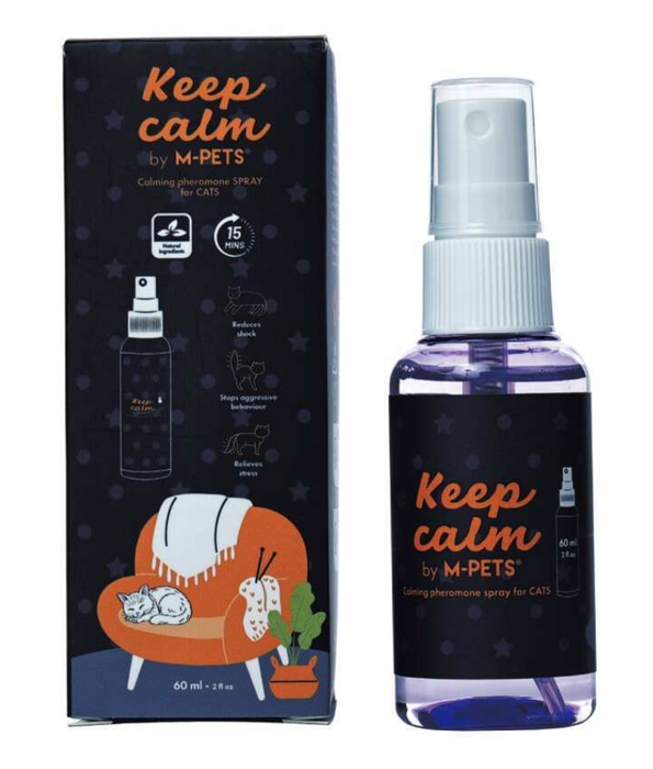 M-Pets - Keep Calm Calming Pheromone Spray for Cats, Stress Relief, Anti-Anxiety & Behavior Support – 60 ml