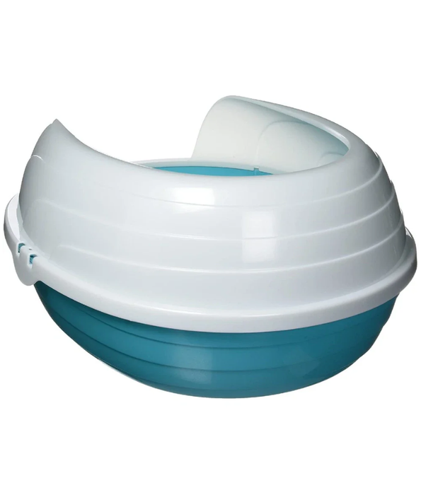 M-Pets - Sherbin Kitten Litter Tray with Rim, Blue - 49 x 39 x 24 cm