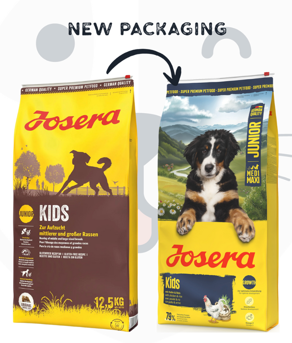 Josera - Kids Dry Dog Food – Gluten-Free Chicken & Rice Puppy Food for Medium/Large Breeds with Brain, Bone & Joint Support – 12.5 kg