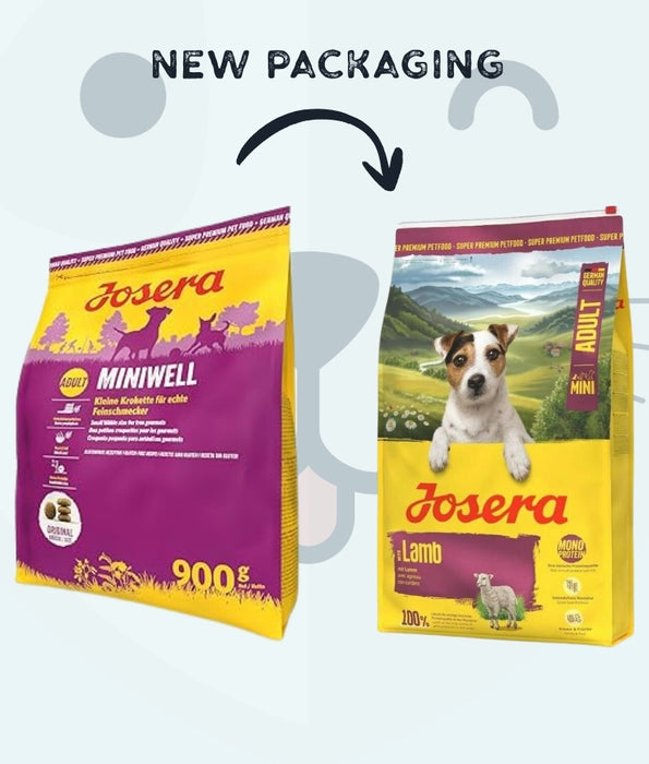 Josera - Miniwell Dry Dog Food – Poultry & Rice Small-Breed Adult, Small Kibble Size for Dental & Skin Support – 4.5 kg