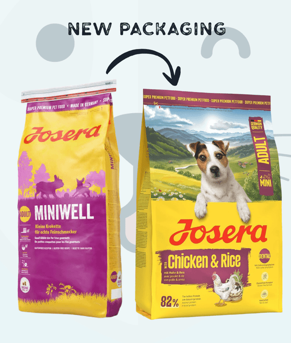 Josera - Miniwell Dry Dog Food – Poultry & Rice Small-Breed Adult, Small Kibble Size for Dental & Skin Support – 4.5 kg