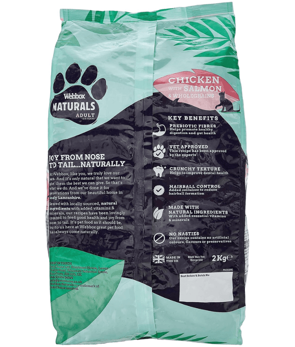 Webbox Naturals Adult Cat with Chicken and Salmon Dry Food 700g - 2KG
