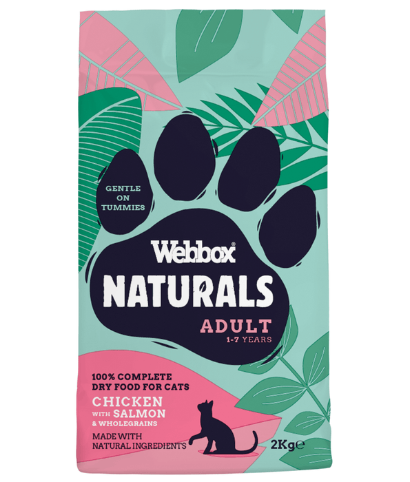 Webbox Naturals Adult Cat with Chicken and Salmon Dry Food 700g - 2KG
