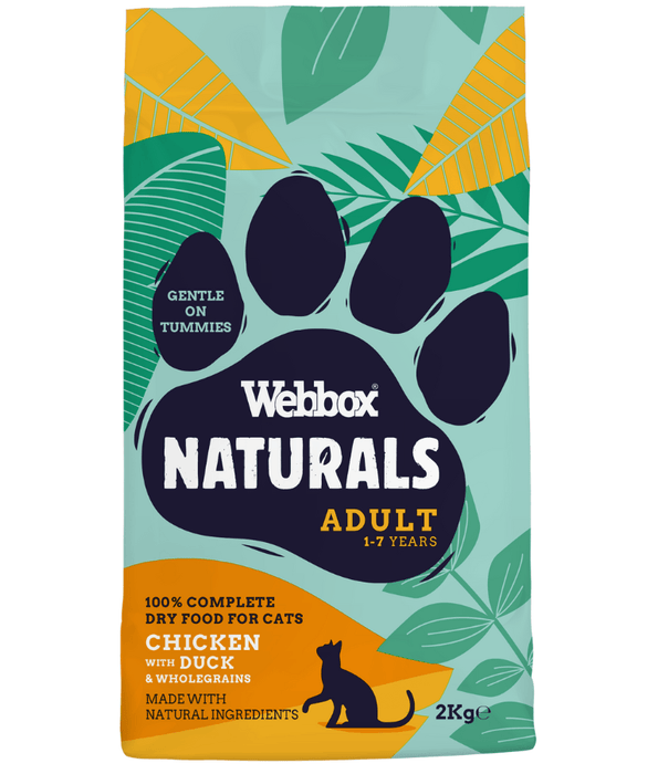 Webbox Naturals Dry Adult Cat with Chicken and Duck Dry Food 700g-2kg