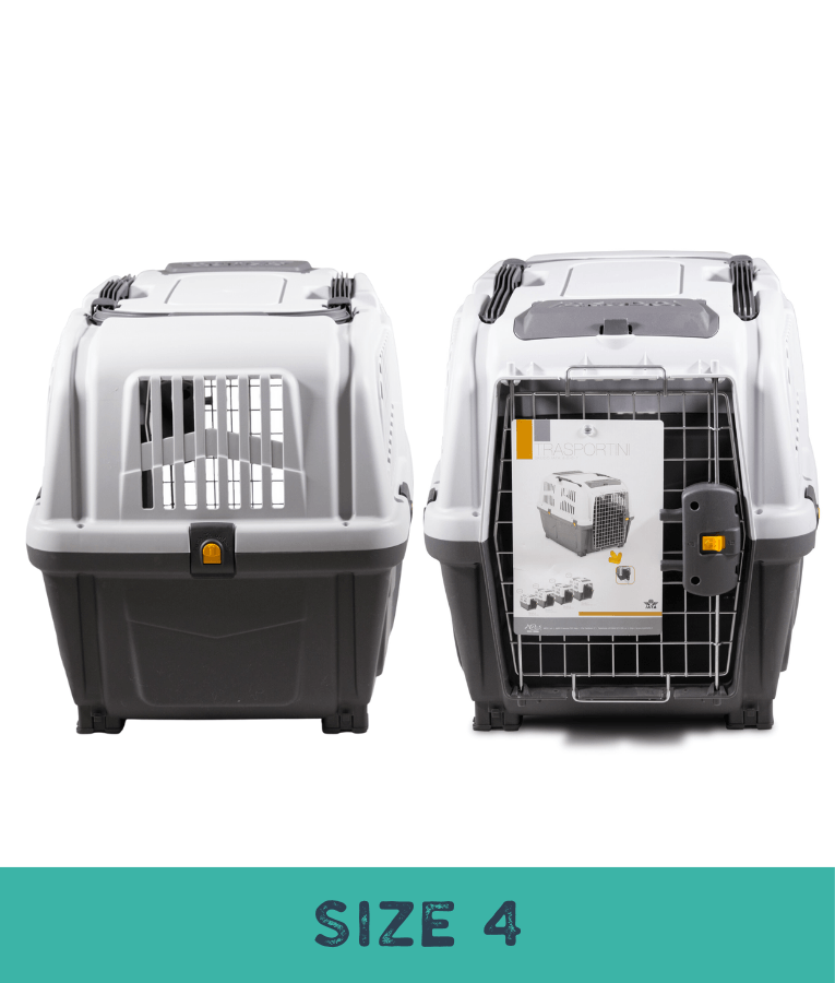 Skudo - IATA-Compliant Travel Carrier, Durable Vented Plastic Design, For Dogs, Cats & Small Animals - Sizes 1 to 8