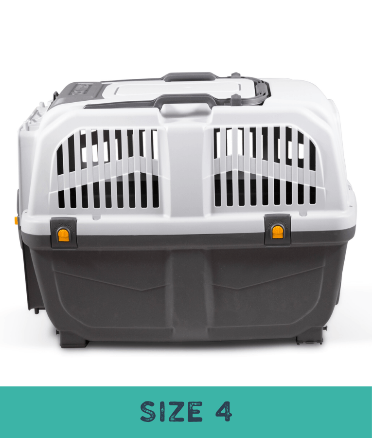 Skudo - IATA-Compliant Travel Carrier, Durable Vented Plastic Design, For Dogs, Cats & Small Animals - Sizes 1 to 8