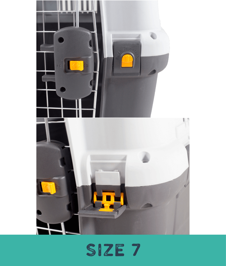 Skudo - IATA-Compliant Travel Carrier, Durable Vented Plastic Design, For Dogs, Cats & Small Animals - Sizes 1 to 8