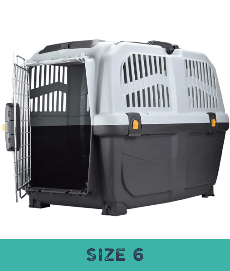 Skudo - IATA-Compliant Travel Carrier, Durable Vented Plastic Design, For Dogs, Cats & Small Animals - Sizes 1 to 8