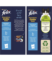 Purina Felix - Sensations in Jelly Adult Cat Wet Food – Salmon, Trout, Sardine, Pollock – Selection – 12 x 85g Pouches packaging
