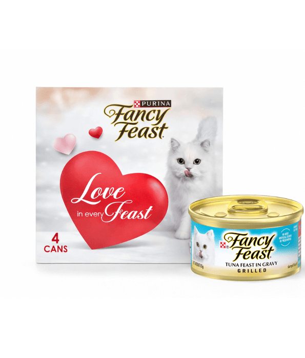 Purina - Fancy Feast - Love in every Feast - Gravy Lovers Gourmet Cat Food – Grilled Tuna – 4x85g