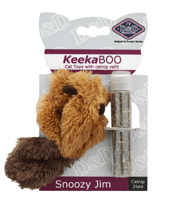 Duvo - D&D KeekaBoo Snoozy Jim Cat Toy with Premium Catnip Refill –  Plush Cat Toy - 8cm