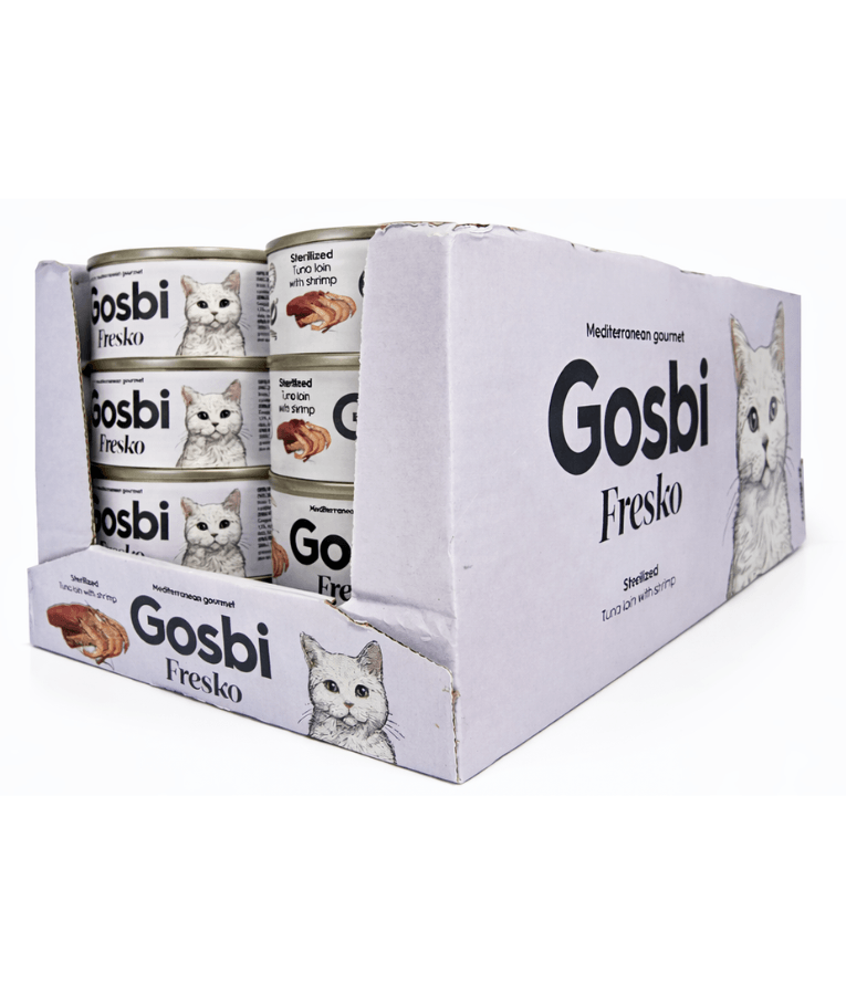 Gosbi - Fresko, Tuna and Shrimp Sterilized Complementary Adult Wet Cat Food – 70g