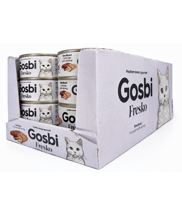 Gosbi - Fresko, Tuna and Shrimp Sterilized Complementary Adult Wet Cat Food – 70g