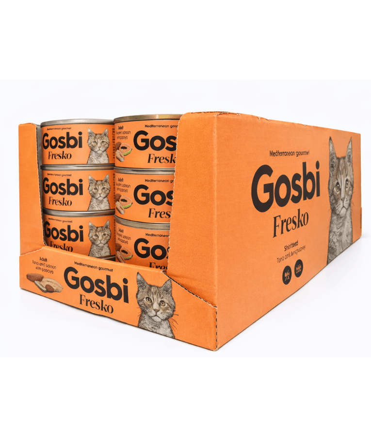 Gosbi - Fresko, Tuna, Salmon, and Papaya Adult Complementary Wet Cat Food – 70g