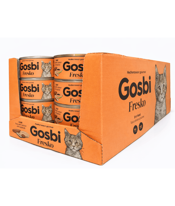Gosbi - Fresko, Tuna, Salmon, and Papaya Adult Complementary Wet Cat Food – 70g