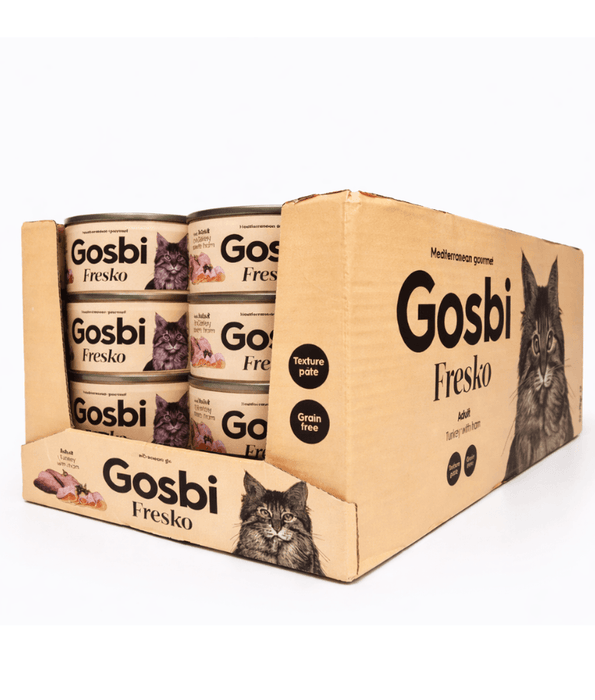 Gosbi - Fresko, Turkey & Ham, Grain-Free, High-Protein, Supplementary Wet Cat Food - 70g