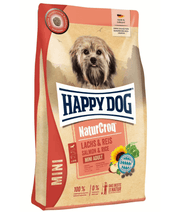 Happy Dog – NaturCroq Mini Salmon & Rice Adult Small Breed Dry Dog Food – Skin & Coat Support 4 kg packaging