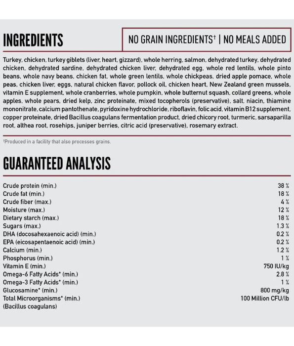 Orijen - Small Breed, Turkey, Chicken & Fish, High-Protein, Grain-Free, All Life Stages, Small Breed Dry Dog Food - 1.8kg