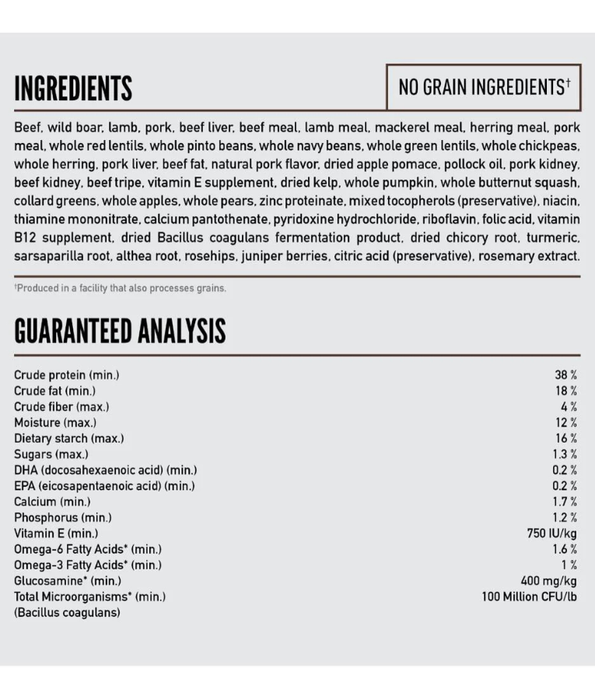 Orijen - Regional Red, Grain-Free Beef, Wild Boar, Lamb and Pork Adult Dry Dog Food For All Breeds 2kg - 11.4kg