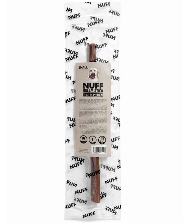 Nuff - Bully Sticks -  Classic Long-Lasting, Eco-Friendly Dental Chew - S-M-L-XL