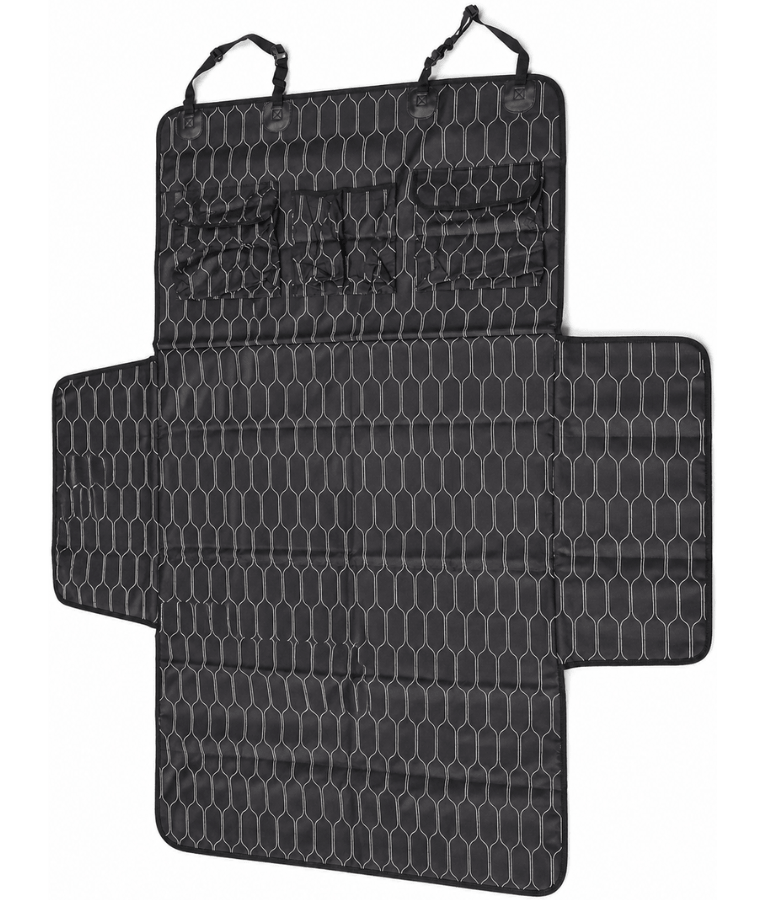 Car Seat Cover - Waterproof Quilted Design, Velcro Attachment, Scratch Protection, Dog Car Seat Protector - L x W 76 x 100 cm