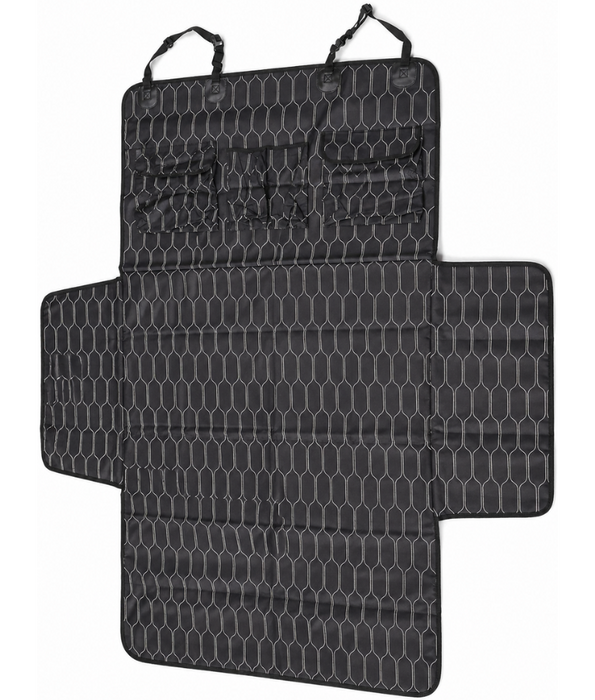Car Seat Cover - Waterproof Quilted Design, Velcro Attachment, Scratch Protection, Dog Car Seat Protector - L x W 76 x 100 cm