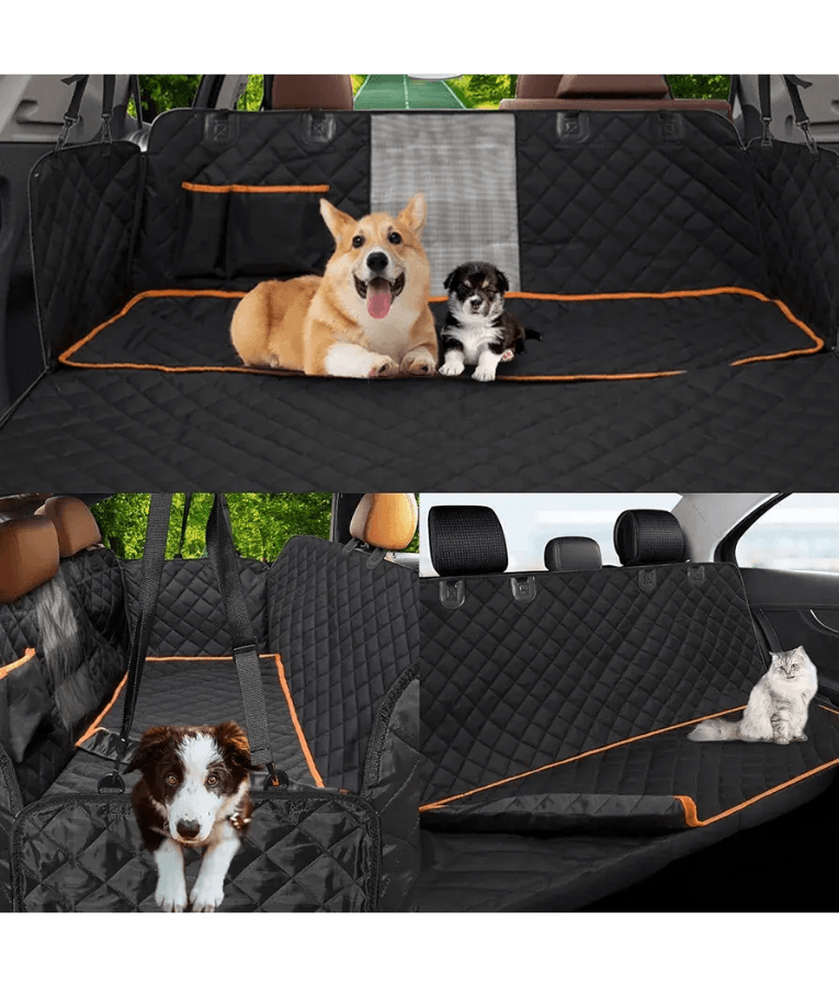 Car Seat Cover - Hammock Style, Waterproof Quilted Design, Anti-Slip Backing - L x W x H 130 x 44 x 45 cm