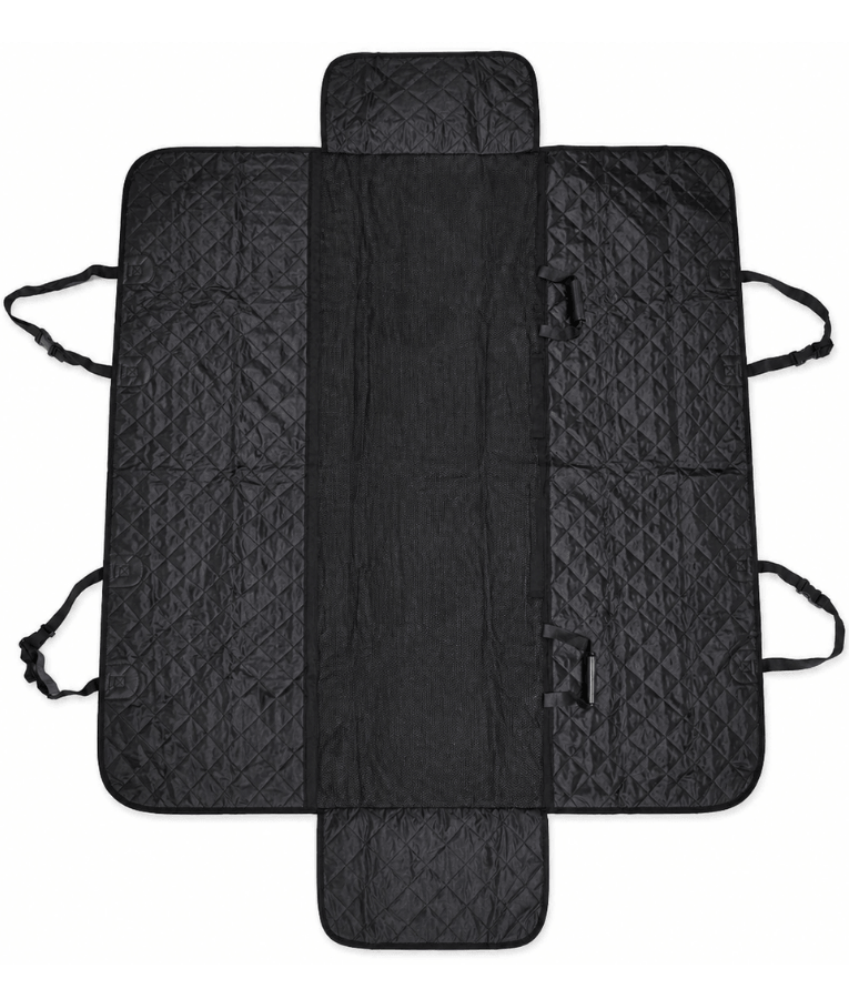 Car Seat Cover - Quilted Waterproof Hammock Style, Non-Slip, Side Flaps & Seat Anchors - L x W x H 134 × 44 x 44 cm