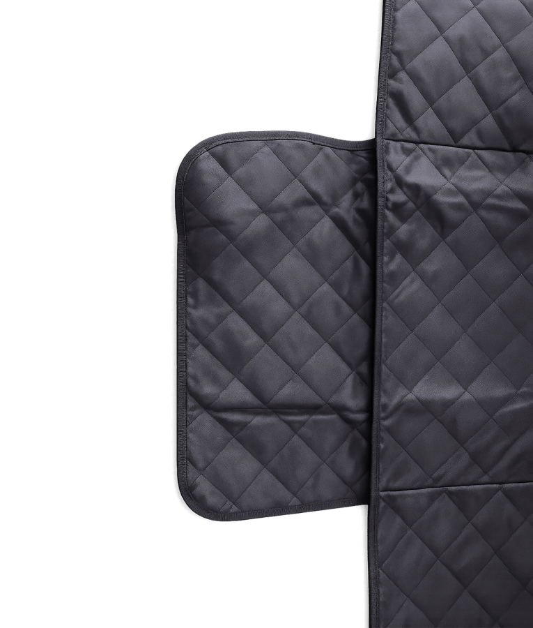Car Seat Cover - Quilted Waterproof Hammock Style, Non-Slip, Side Flaps & Seat Anchors - L x W x H 134 × 44 x 44 cm