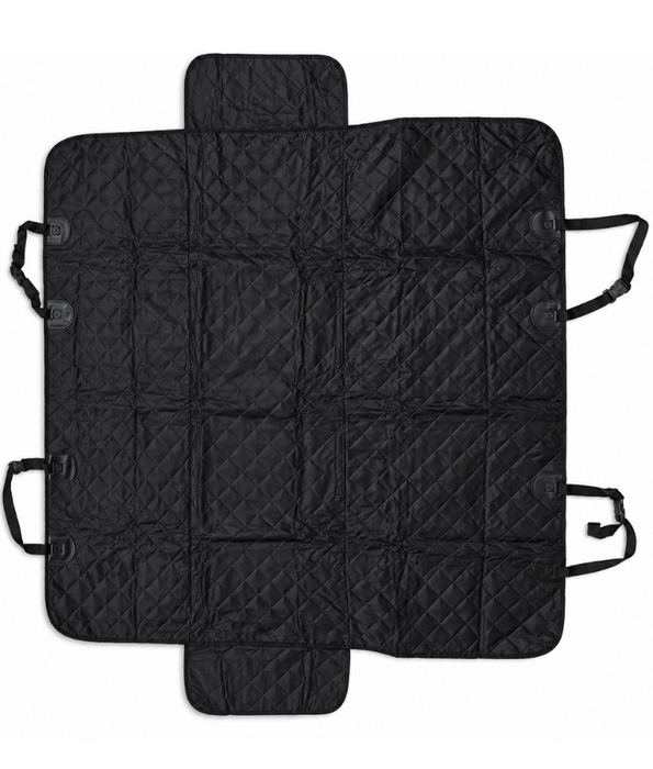 Car Seat Cover - Quilted Waterproof Hammock Style, Non-Slip, Side Flaps & Seat Anchors - L x W x H 134 × 44 x 44 cm