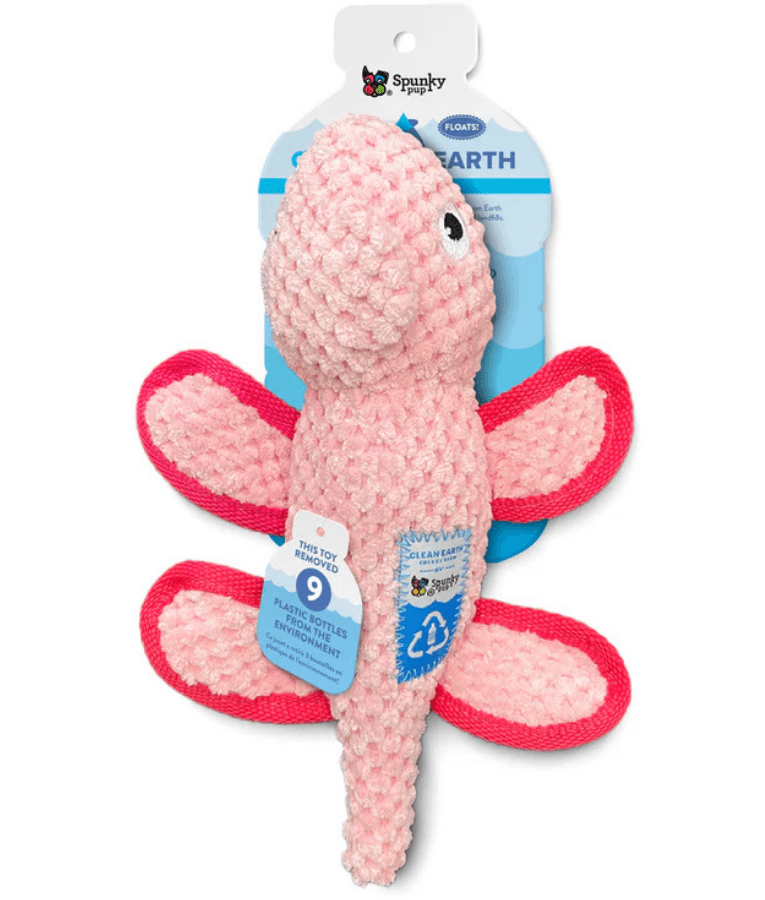 Spunky Pup - Chameleon Clean Earth Plush Textured, Recycled Materials - Sustainable Floating Squeaky Dog Toy
